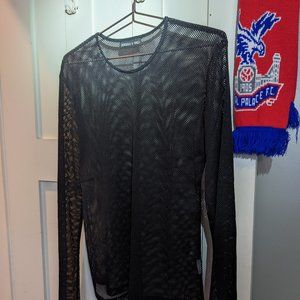 Restless 'N' Wild Men's Medium Longsleeve Mesh Shirt -- Black